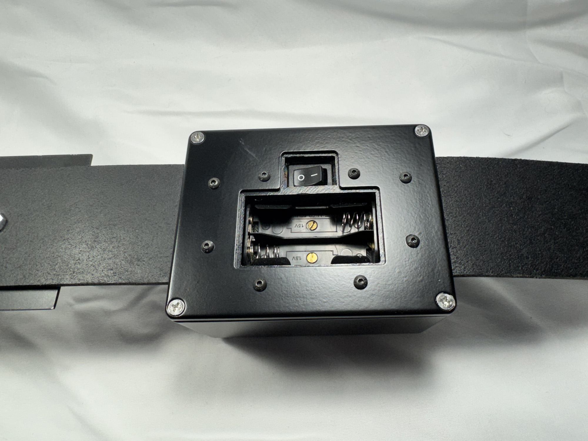 Rear of Belt Box showing Switch and Holder